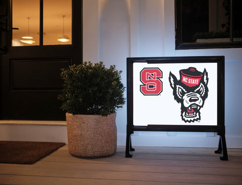 NCS Wolfpack White Yardsy Sign