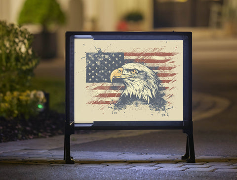 American Flag Eagle Patriotic Yardsy Sign