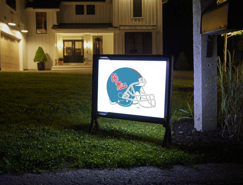 Mississippi Helmet Powder Blue White Yardsy Sign