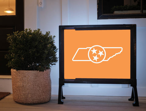 Tennessee Vols State Shield Orange Yardsy Sign