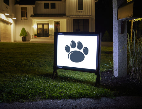 Penn State Paw Mark White Yardsy Sign