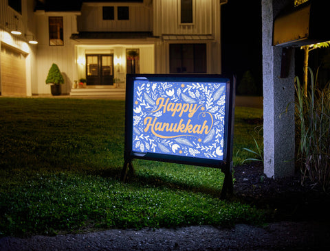 Happy Hanukkah Yardsy Sign