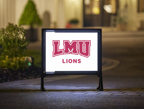 LMU Lions Mark Crimson Yardsy Sign