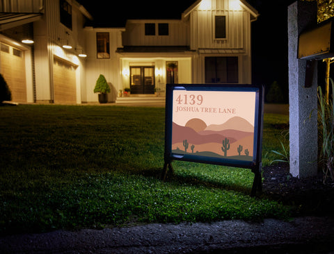 Desert Scene Address Custom Yardsy Sign
