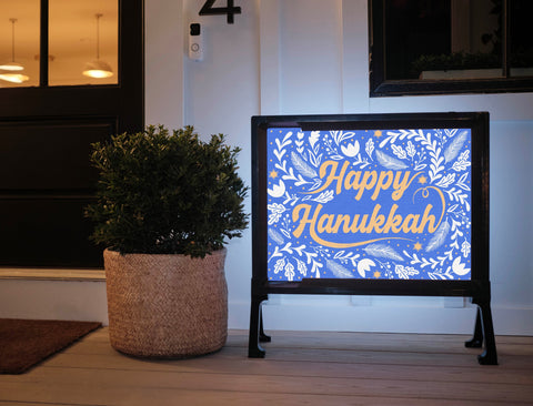 Happy Hanukkah Yardsy Sign