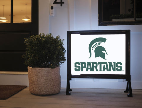 Michigan State Spartans White Yardsy Sign