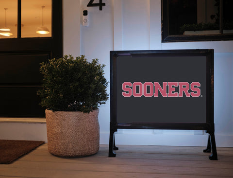Oklahoma Sooners Wordmark Black Yardsy Sign