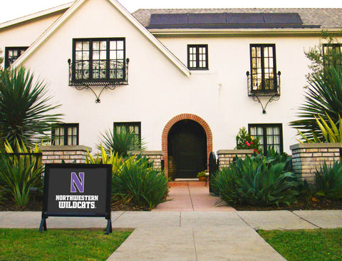 Northwestern N Wildcats Black Yardsy Sign