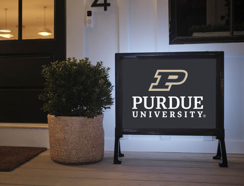 Purdue University Signature Mark Black Yardsy Sign