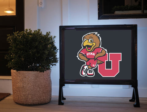 Swoop University of Utah Black Yardsy Sign