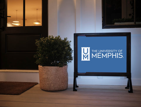 University of Memphis UM Blue Yardsy Sign