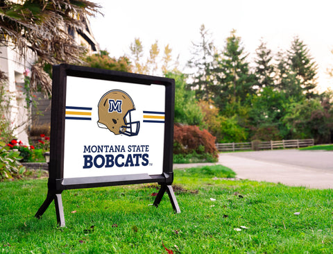 Montana State Helmet White Yardsy Sign
