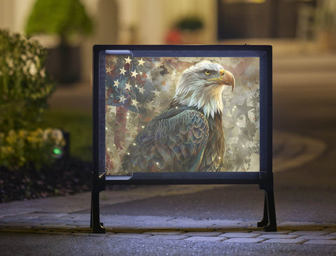 Patriotic Eagle Proud American Yardsy Sign
