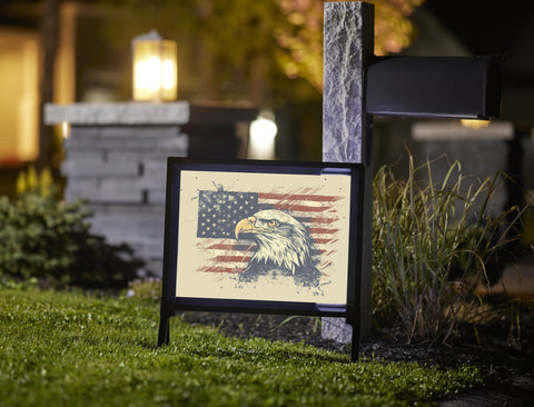 American Flag Eagle Patriotic Yardsy Sign