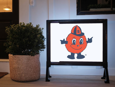 Syracuse Big Orange Mascot White Yardsy Sign