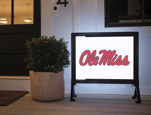 Mississippi Ole Miss Horizontal White Yardsy Sign