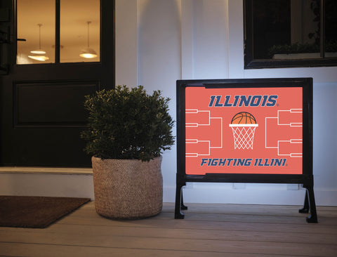Illinois Basketball Yardsy Sign