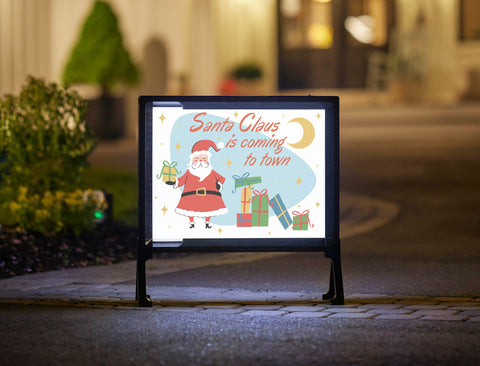 Santa Claus Is Coming To Town Yardsy Sign