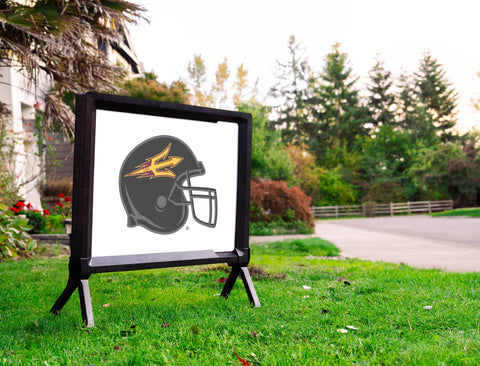 Arizona State Black Helmet White Yardsy Sign