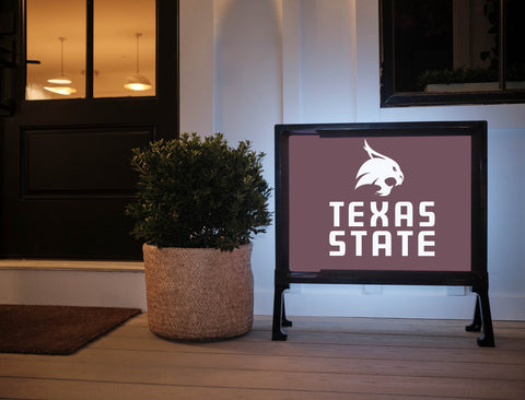 Texas State Mascot Maroon Yardsy Sign