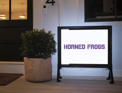 TCU Horned Frogs Wordmark White Yardsy Sign