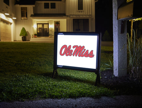 Mississippi Ole Miss Horizontal White Yardsy Sign