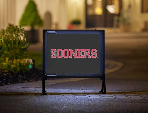 Oklahoma Sooners Wordmark Black Yardsy Sign