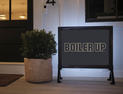 Purdue Boiler Up Black Yardsy Sign