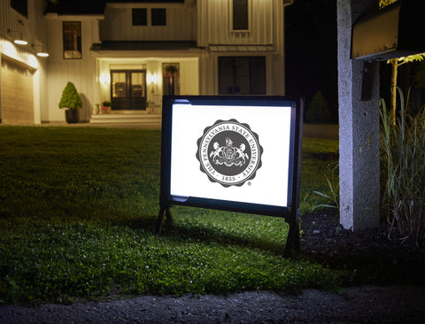Penn State University Seal White Yardsy Sign