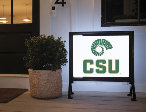 CSU Logo White Yardsy Sign