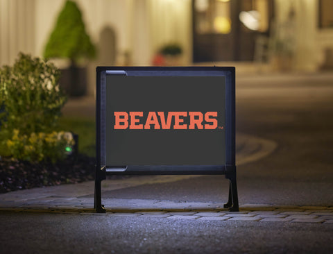 Oregon State Beavers Wordmark Black Yardsy Sign