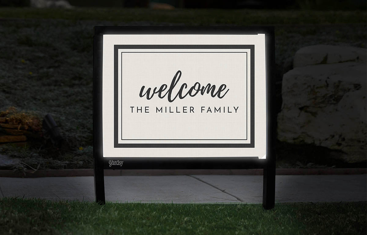 Customizable Light-Up Welcome Signs – Upload Your Design | Yardsy
