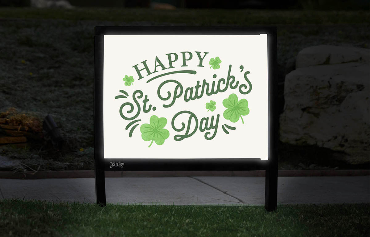 St. Patrick's Day Yard Signs That Light Up | Yardsy
