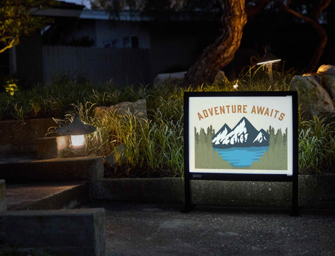 Adventure Awaits Yardsy Sign - Flat Feet