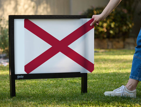 Alabama State Flag Yardsy Sign - Interchangeable
