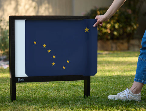 Alaska State Flag Yardsy Sign - Interchangeable