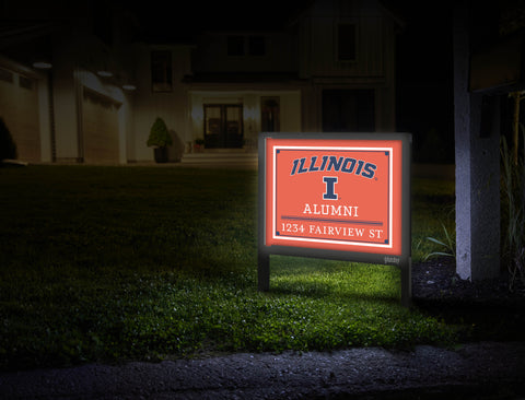 Alumni University Of Illinois Custom Yardsy Sign