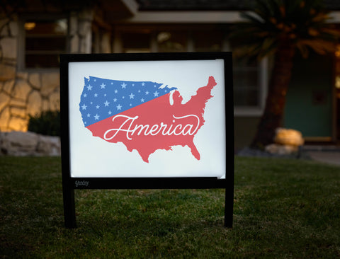 America Map Yardsy Sign - Hero