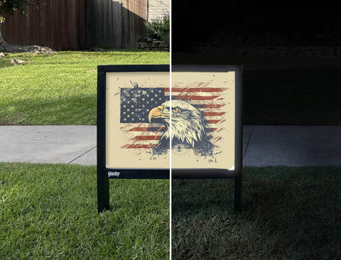 American Flag Eagle Patriotic Yardsy Sign