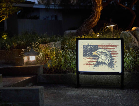 American Flag Eagle Patriotic Yardsy Sign