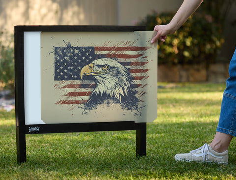 American Flag Eagle Patriotic Yardsy Sign