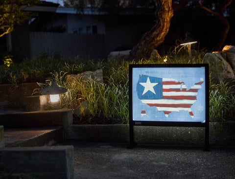 American Flag Yardsy Sign - Flat Feet