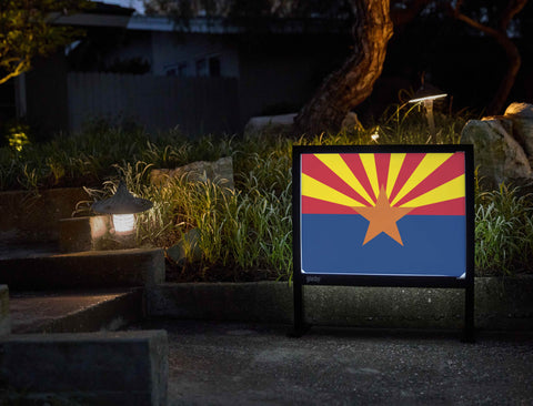 Arizona State Flag Yardsy Sign - Flat Feet