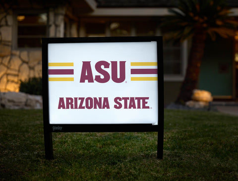 Arizona State ASU Stripes White Yardsy Sign - Hero