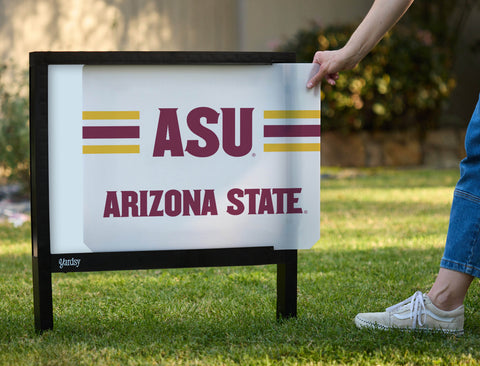 Arizona State ASU Stripes White Yardsy Sign - Interchangeable