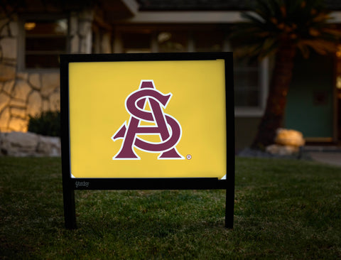 Arizona State AS Baseball Gold Yardsy Sign - Hero