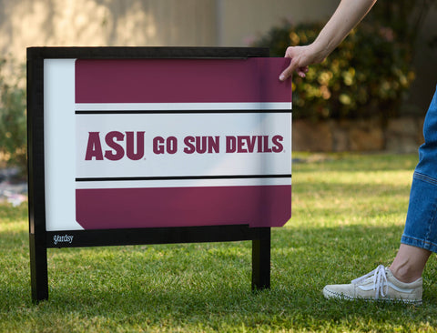 Arizona State Go Sun Devils Maroon Yardsy Sign - Interchangeable