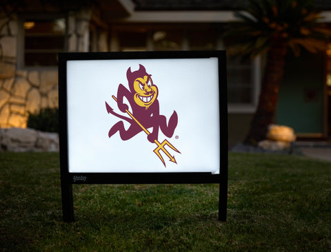 Arizona State Sparky White Yardsy Sign - Hero