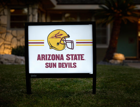 Arizona State Sun Devils Helmet White Yardsy Sign - Hero