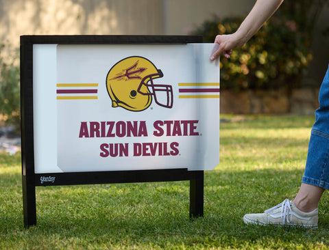 Arizona State Sun Devils Helmet White Yardsy Sign - Interchangeable